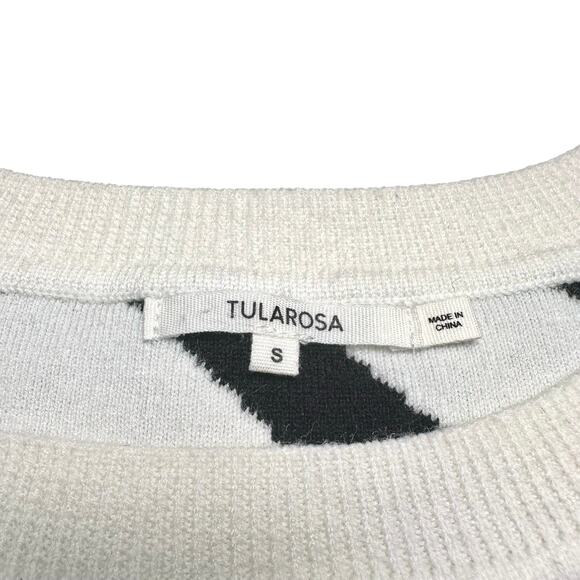 Tularosa | Women | Zebra Wool Blend Flare Sleeve Cropped Sweater Top | Small - Picture 7 of 10